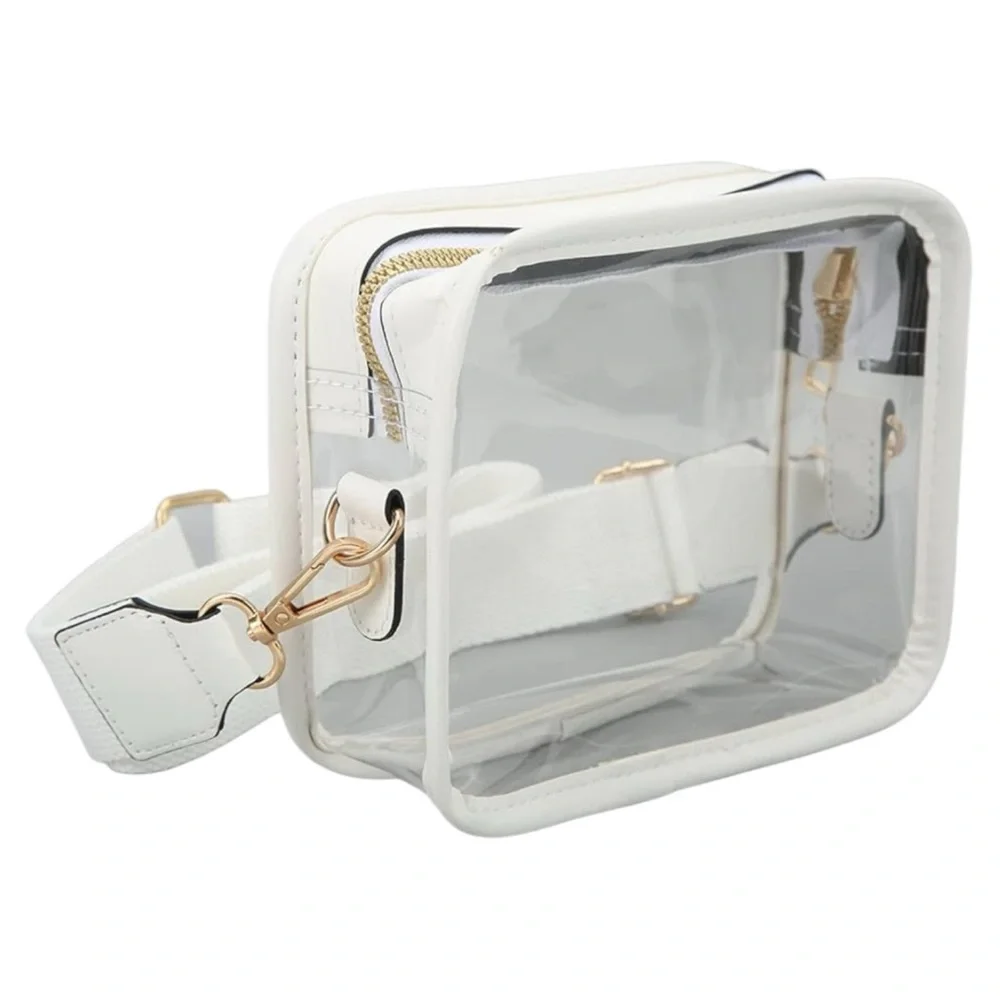 Clear Crossbody Bag - White - Picture 1 of 2